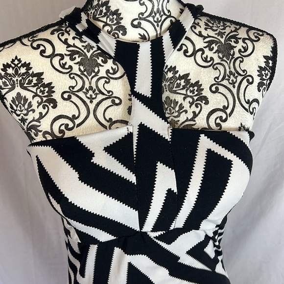 Akira black and white full length dress - Picture 4 of 7